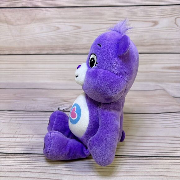 Care Bears SHARE BEAR Plush 10" Purple Winking 2021 Basic Fun Lollypop Hearts - Picture 3 of 15